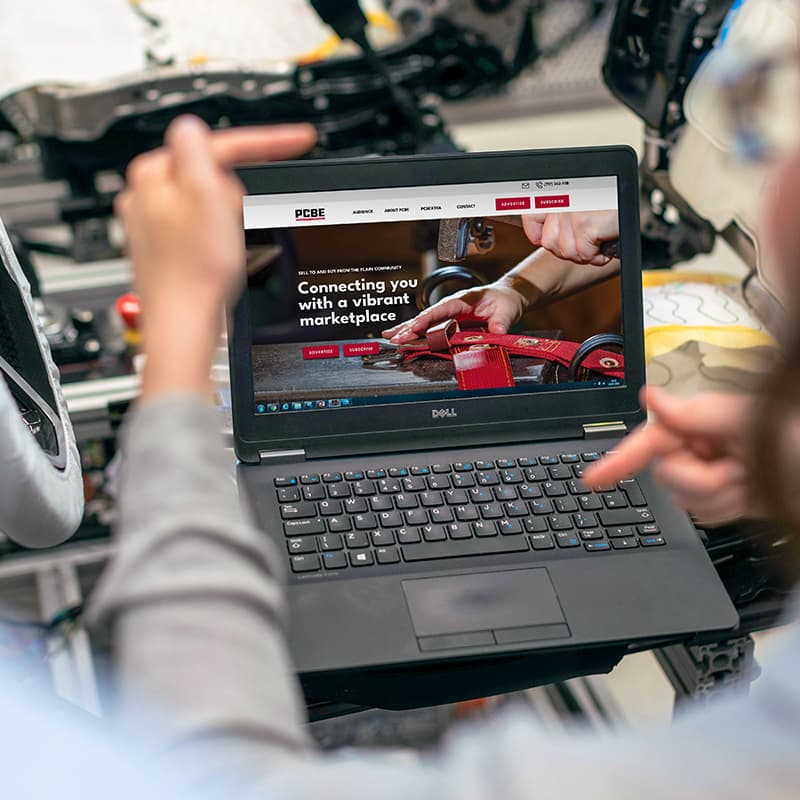 Pcbe website mockup laptop
